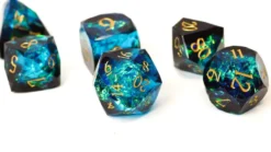Set de dés : Crystal Bleu & Noir