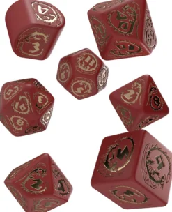 Set de dés : Dragons Ruby (Red / Gold / modern d4)