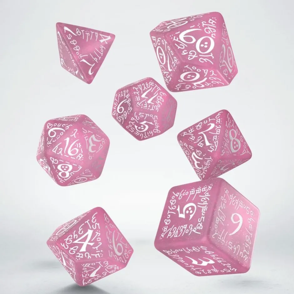 Set de dés : Elvish Shimmering Pink / White