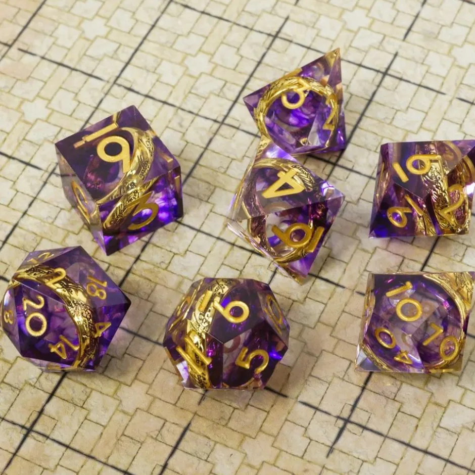 Set de dés en résine - L’Anneau de Sang-Roi