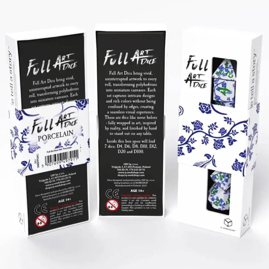 Set de dés : Full Art Dice™ Set - Porcelain