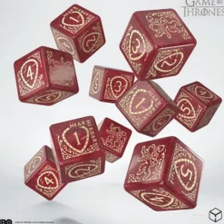 Set de dés : Game of Thrones - Lannister 10xD6 Dice Set.