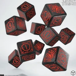Set de dés : Game of Thrones - Targaryen 10xD6 Dice Set.