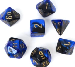 Set de dés : Gemini Black-Blue/Gold CHX26435