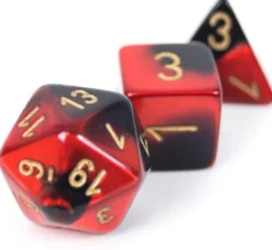 Set de dés : Gemini Black-Red/gold CHX26433