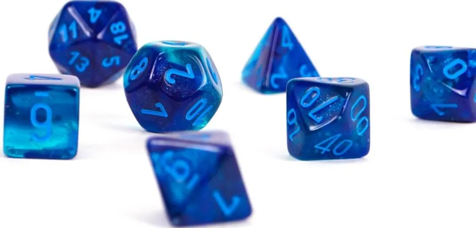 Set de dés : Gemini Blue-Blue/light blue Luminary CHX26463