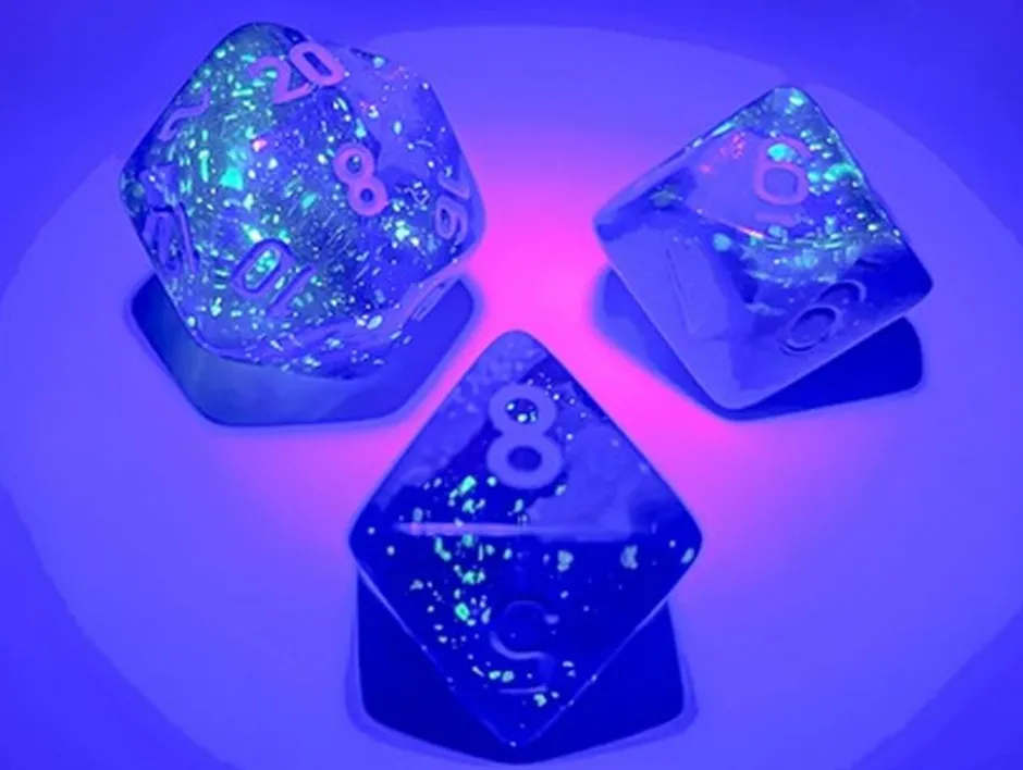 Set de dés : Gemini Blue-Blue/light blue Luminary CHX26463