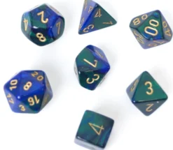 Set de dés : Gemini Blue-Green/Gold CHX26436