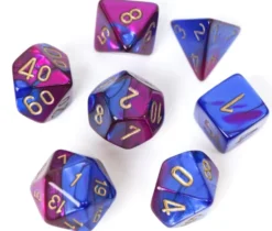 Set de dés : Gemini Blue-Purple/Gold CHX26428