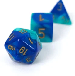 Set de dés - Gemini Blue-Teal / Gold CHX26459