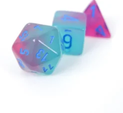 Set de dés : Gemini Gel Green-Pink/blue Luminary CHX26464