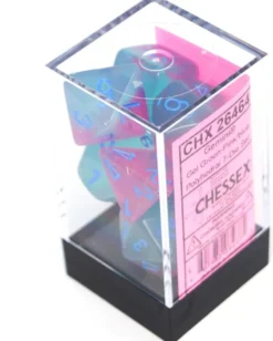 Set de dés : Gemini Gel Green-Pink/blue Luminary CHX26464