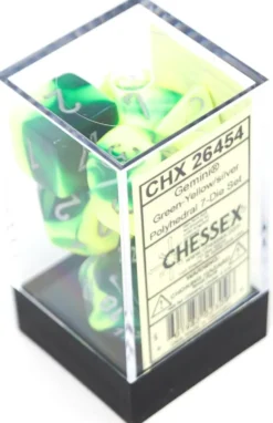 Set de dés : Gemini Green-Yellow/silver CHX26454