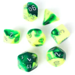 Set de dés : Gemini Green-Yellow/silver CHX26454