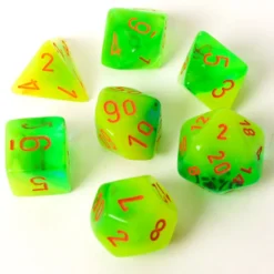 Set de dés : Gemini Plasma Green Teal/Orange CHX26470