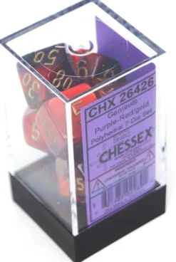 Set de dés : Gemini Purple-Red / Gold CHX26426