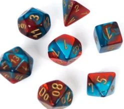 Set de dés : Gemini Red-Teal / Gold CHX26462