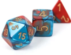 Set de dés : Gemini Red-Teal / Gold CHX26462