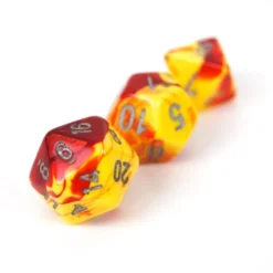 Set de dés : Gemini Red-Yellow / Silver CHX26450