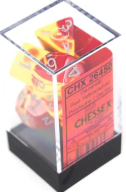 Set de dés : Gemini Red-Yellow / Silver CHX26450
