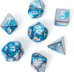 Set de dés : Gemini Steel-Teal / White CHX26456