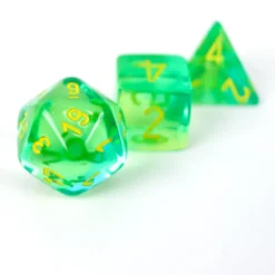 Set de dés : Gemini Translucent Green-Teal/yellow CHX26466