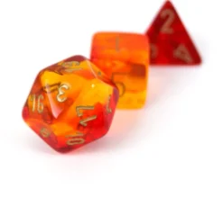 Set de dés : Gemini Translucent Red-Yellow/gold CHX26468