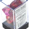 Set de dés : Gemini Translucent Red-Violet/gold CHX26467
