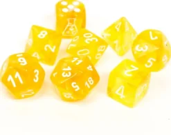 Set de dés : Lab Dice Borealis Canary / White CHX30053