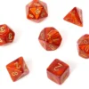 Set de dés : Mini-Polyhedral Scarab Scarlet/gold CHX20414