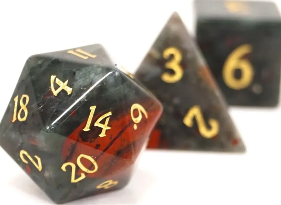 Set de dés minéraux : Gemmes de Sang