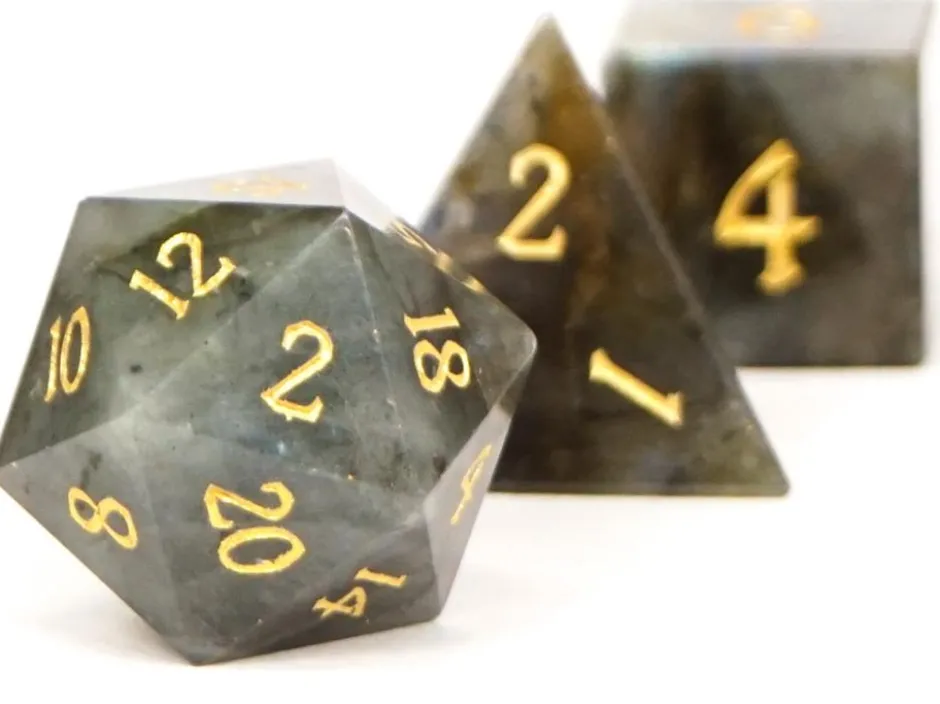 Set de dés minéraux : Labradorite