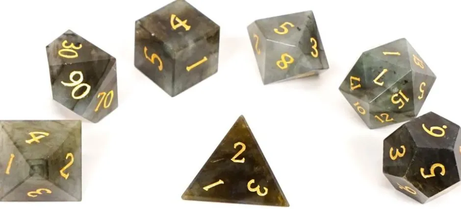 Set de dés minéraux : Labradorite