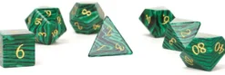 Set de dés minéraux : Malachite