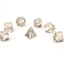 Set de dés minéraux : Marbre veiné