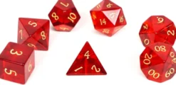 Set de dés minéraux : Verre Rouge