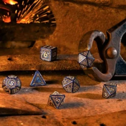 Set de dés : Runic Mixed-blue & gold