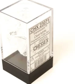 Set de dés : Translucent Clear/White CHX23071