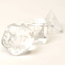 Set de dés : Translucent Clear/White CHX23071
