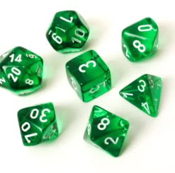 Set de dés : Translucent Green/White CHX23075