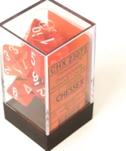 Set de dés : Translucent Orange/White CHX23073