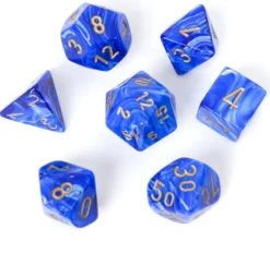 Set de dés : Vortex Blue/Gold CHX27436