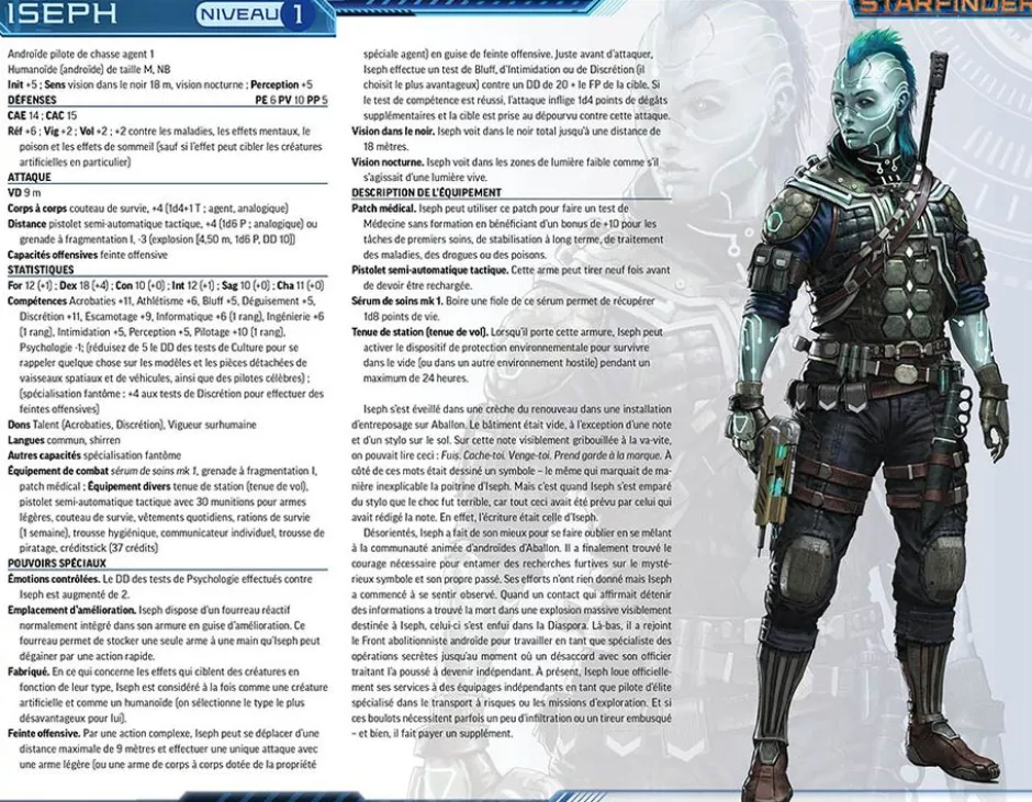 Starfinder VF - Pré-tirés SF niveau 1 et 4