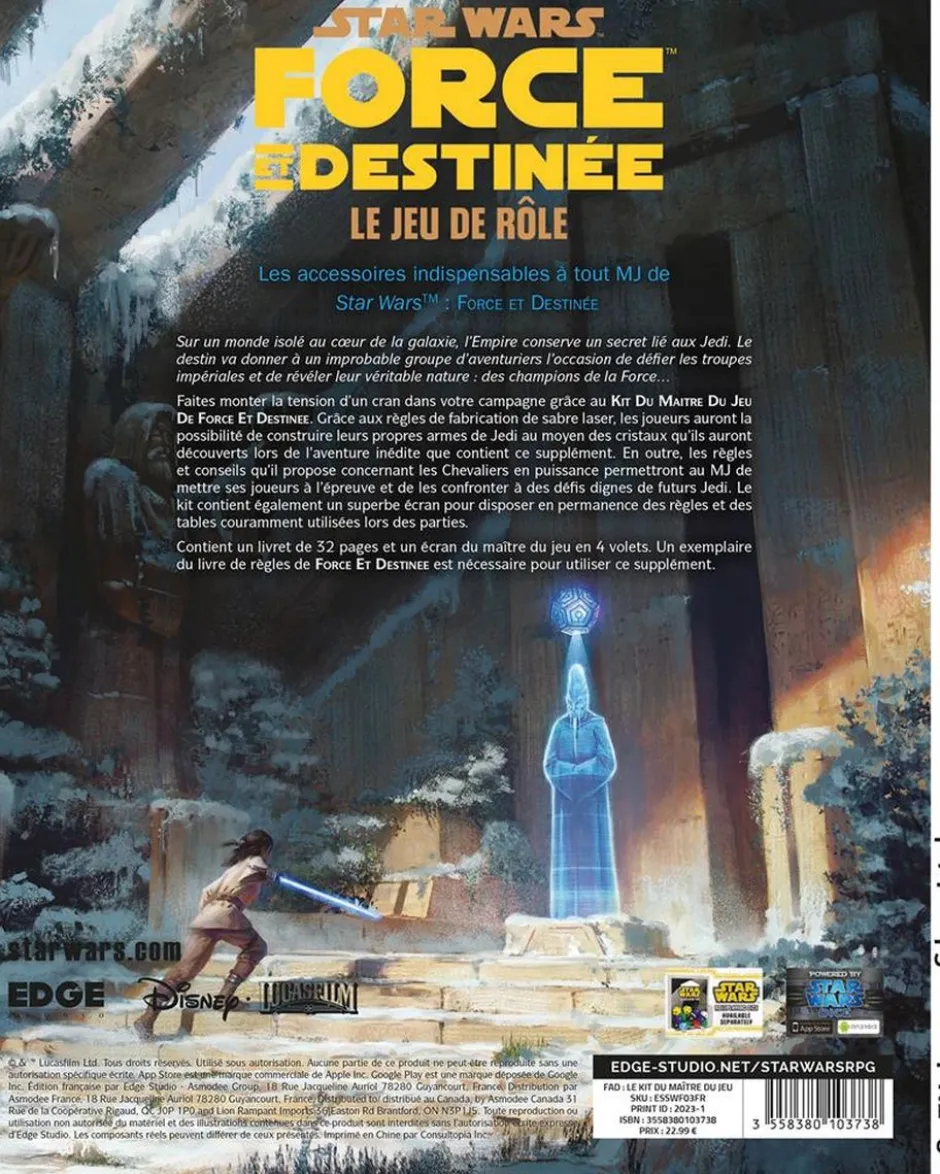 Star Wars Force et Destinée : Le kit du maitre de jeu