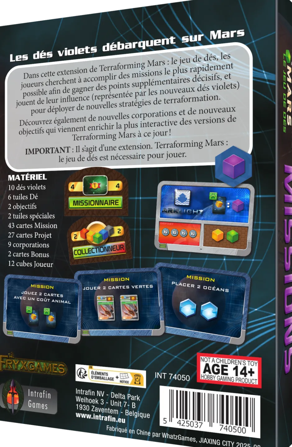 Terraforming Mars - Le Jeu de dés : Missions (Ext.)
