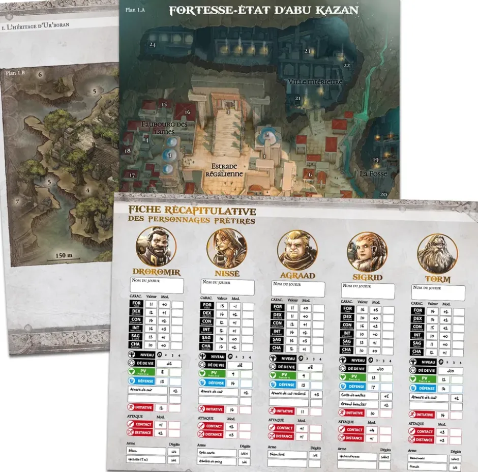 Terres d'Arran - Boite d'initiation Nains : Recueil d'aides de jeu