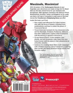 Transformers RPG: Technorganic Secrets Sourcebook VO