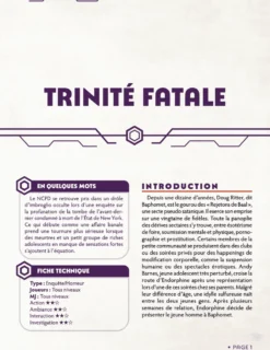 Trinité fatale - Chroniques Oubliées Contemporain 2ème édition