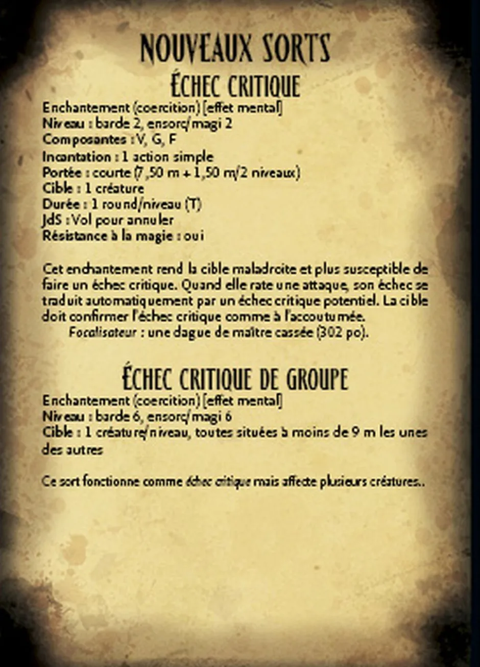 Trésors du MJ : Les cartes de jeu